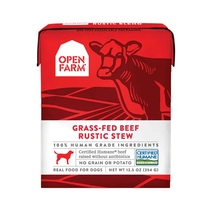 Open Farm Grass-fed Beef Rustic Stew Wet Dog Food 12.5-oz
