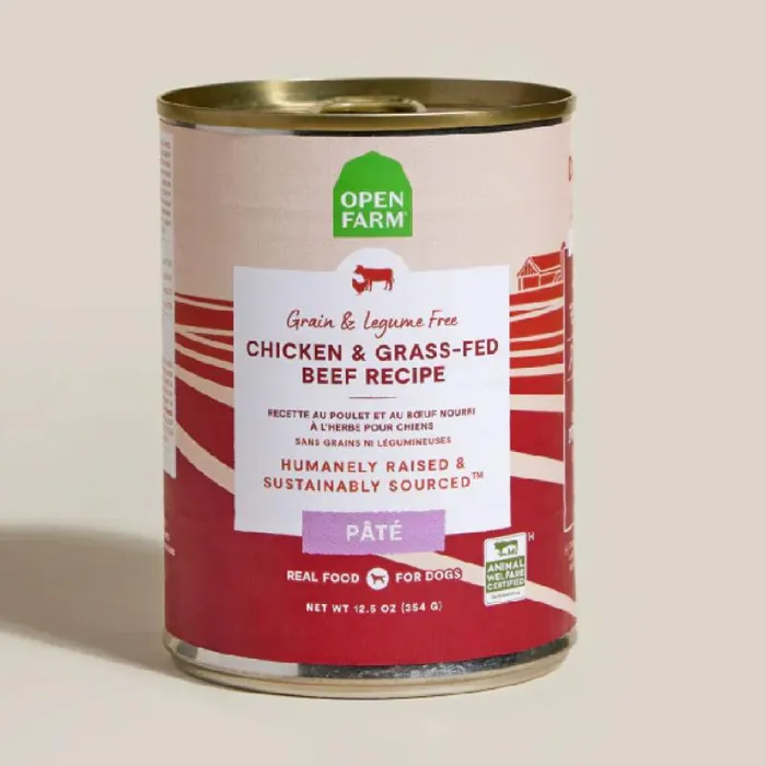 Open Farm Dog Chicken Beef Pate Can 12.5-oz