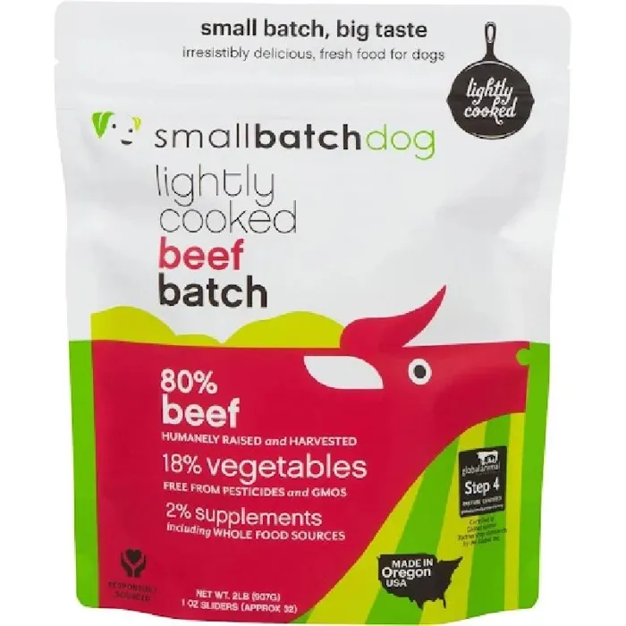 Smallbatch Dog Frozen Lightly Cooked Beef 2-lb