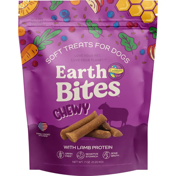Holistic Earthbites Chewy Grain Free Bites Lamb 7-oz