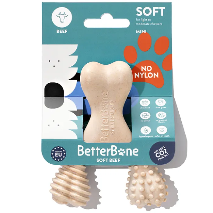 Better Bone Mini Dog Beef Soft Bone Chew Toy Ea