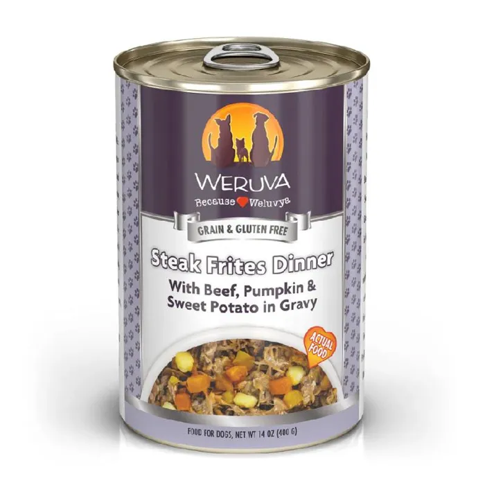 Weruva Dog Gf Steak Frites Shreds Can 14-oz