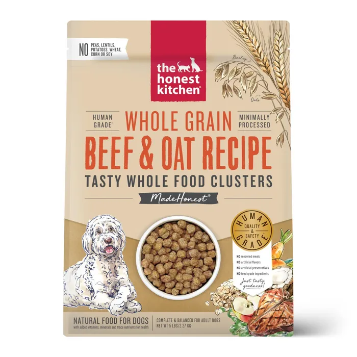 Honest Kitchen Dog Cluster Wg Beef Oat 5-lb