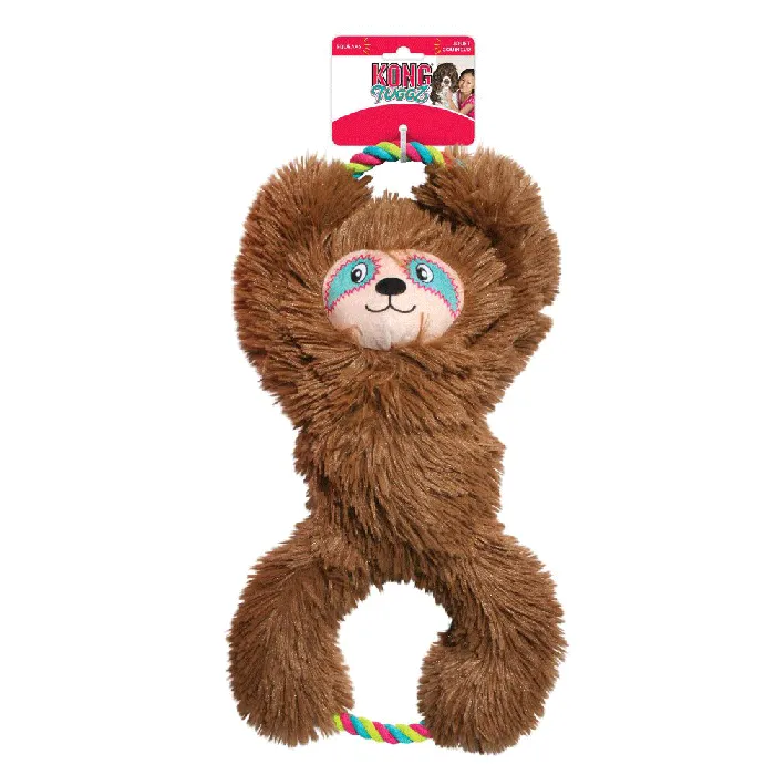 Kong Tuggz Sloth Dog Toy Squeaks Large