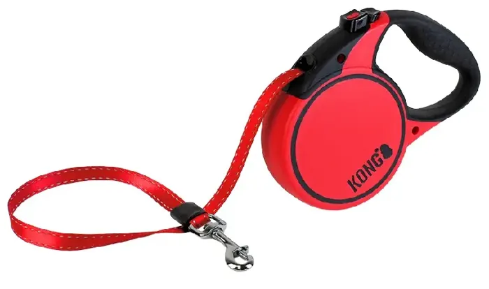 Kong Terrain Retractable Leash 16ft Red Large