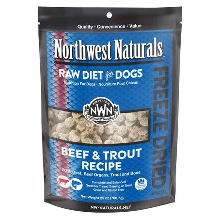 Northwest Naturals Raw Dog Fd Beef Trout 25-oz