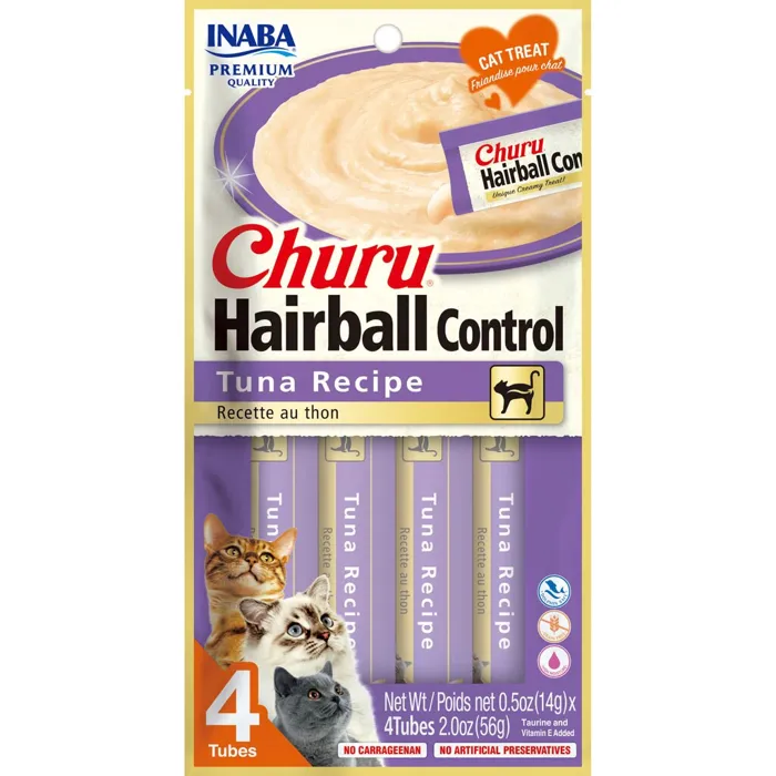 Inaba Cat Churu Purees Hairball Control Chkn 2-oz