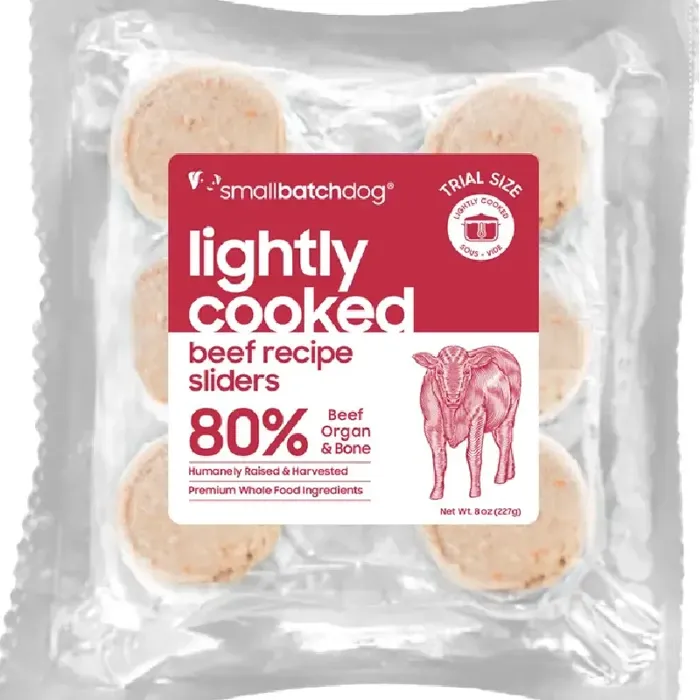 Small Batch Frzn Dog Lightly Cooked Beef 8 Oz 8/cs