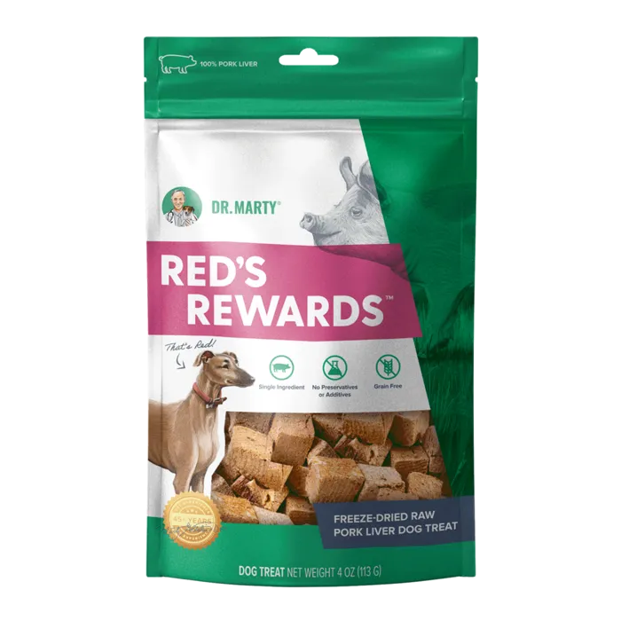 Dr. Marty Dog Red's Reward Pork Liver Treat 4-oz