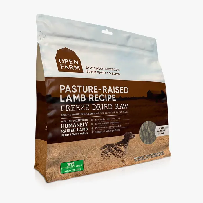 Open Farm Pasture Raised Lamb Recipe Freeze Dried Raw Dog Food 13.5-oz