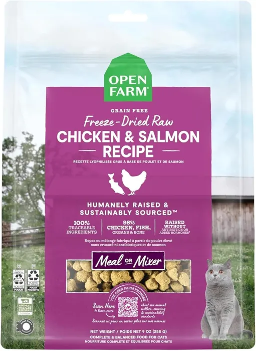 Open Farm Freeze Dried Cat Chx & Salmon 3.5-oz