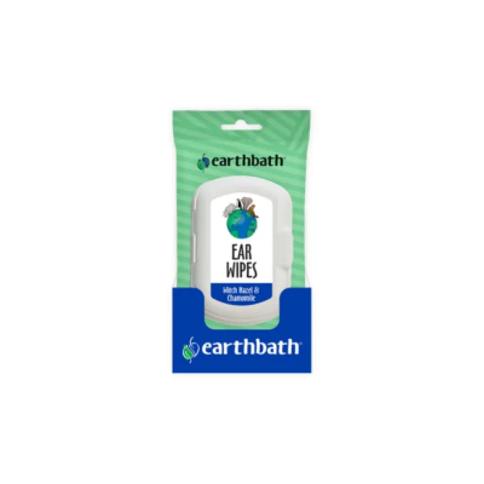 Earthbath Ear Wipes Witch Hazel & Chamomile 30-ct