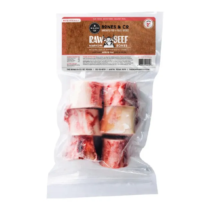 Bones & Co. Frozen Beef Bones 2" 6-pk