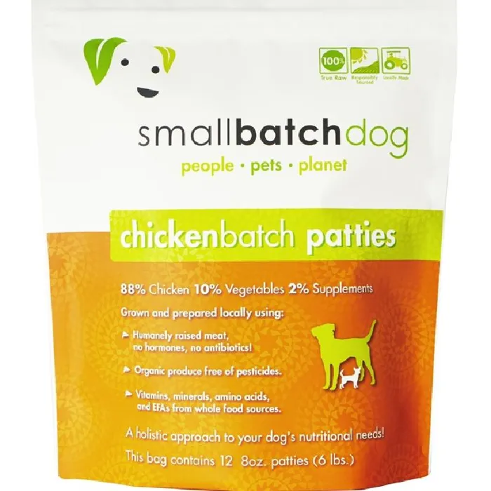 Small Batch Dog Frozen Patties Chicken 6 Lb