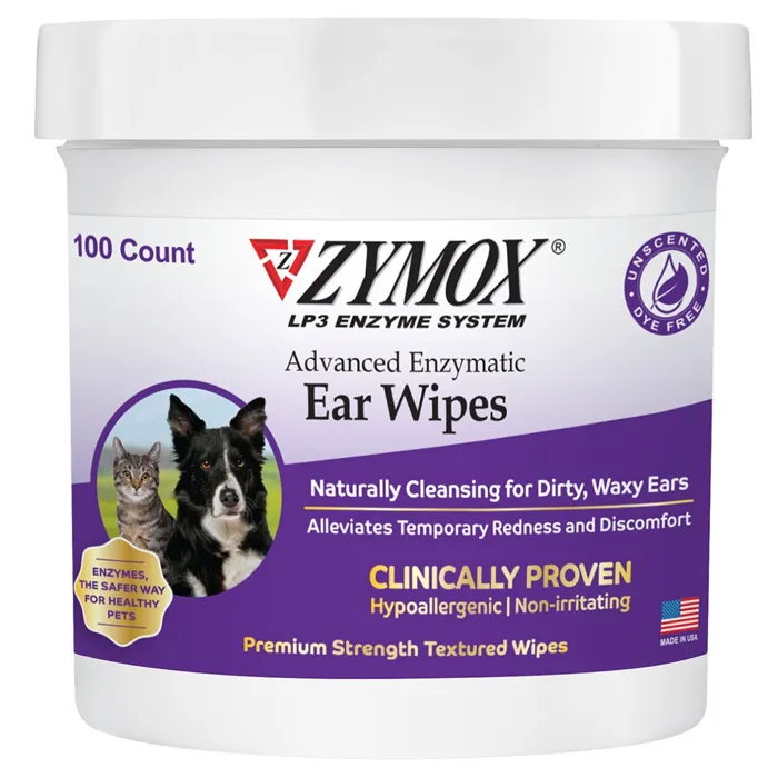 Zymox Advanced Enzymatic Ear Wipes 100-ct