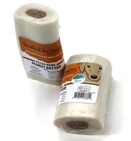 Natural Dog Peanut Butter Filled Bone 3"