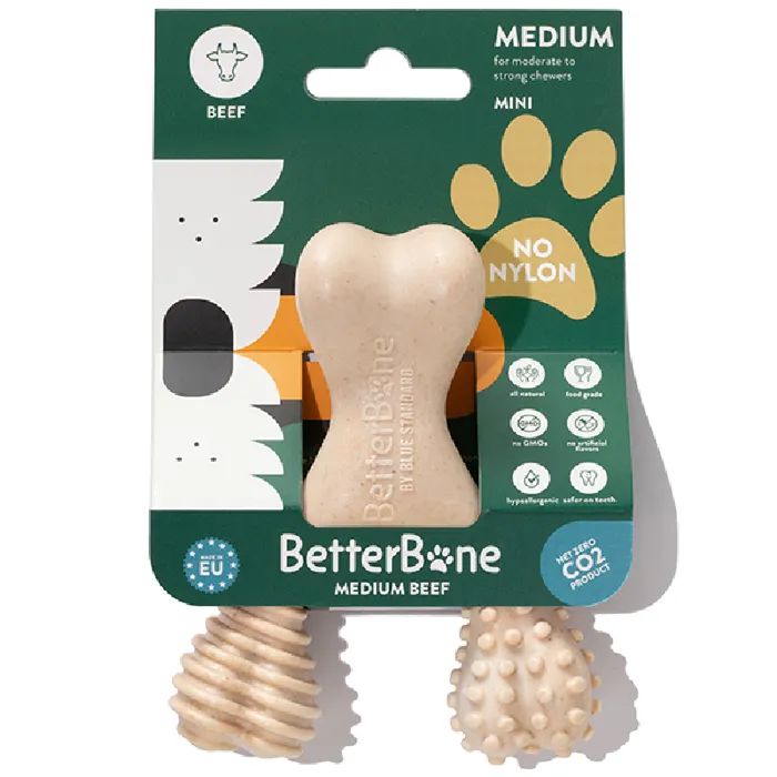 Better Bone Mini Dog Beef Medium Bone Chew Toy Ea