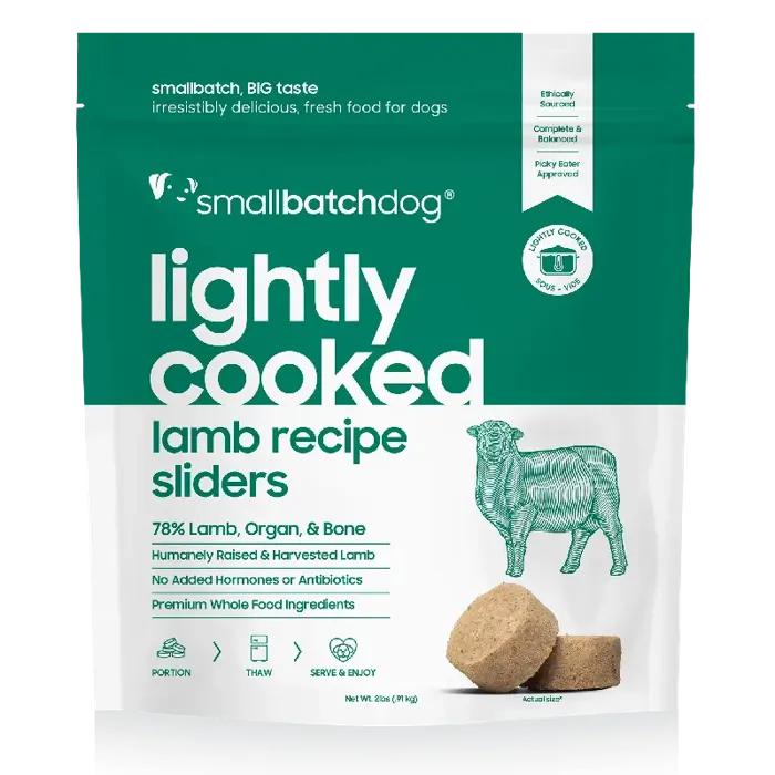 Small Batch Frzn Dog Lightly Cooked Lamb 2-lb