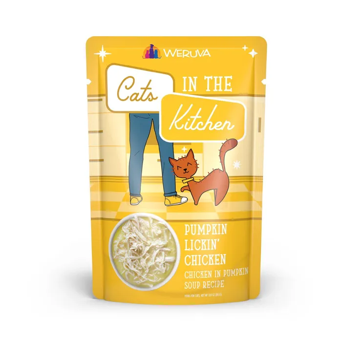 Cats In The Kitchen Pumpkin Lickin Chicken Pouches Wet Cat Food 3-oz
