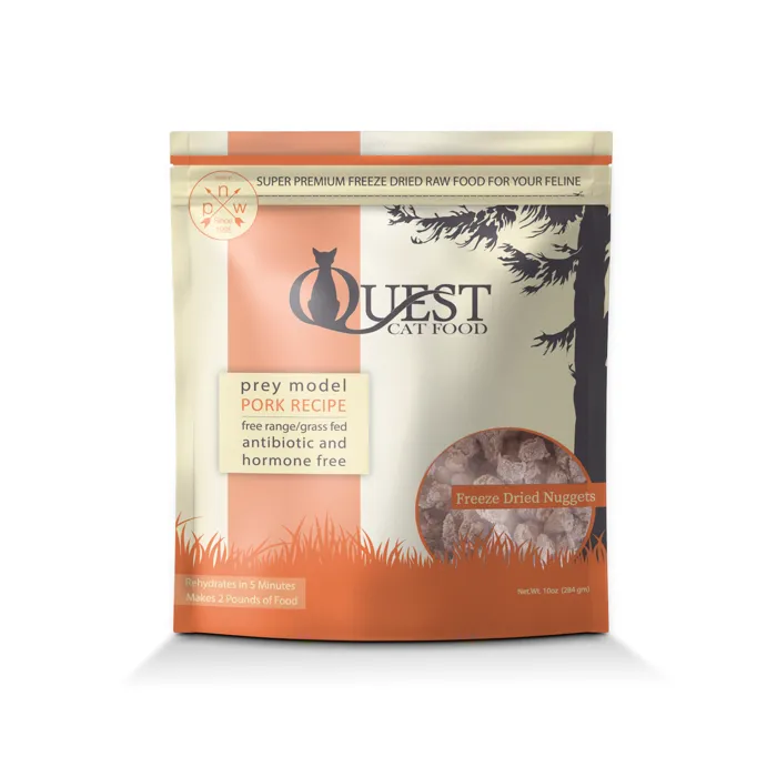 Steve's Fd Quest Nuggets Pork For Cats 10-oz