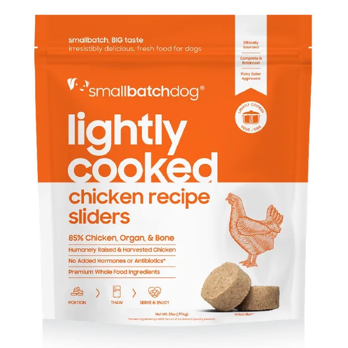 Small Batch Dog Lightly Cooked Chkn Sliders 2-lbs