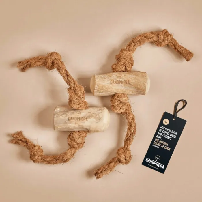 Canophera Dog Chew Coffee Wood/coconut Rope X-large