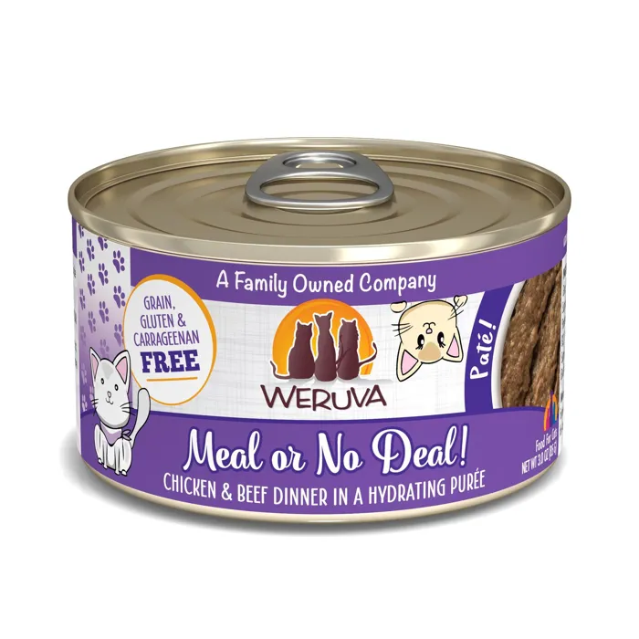 Weruva Cat Pate Meal Or No Deal! Chicken/beef 3-oz