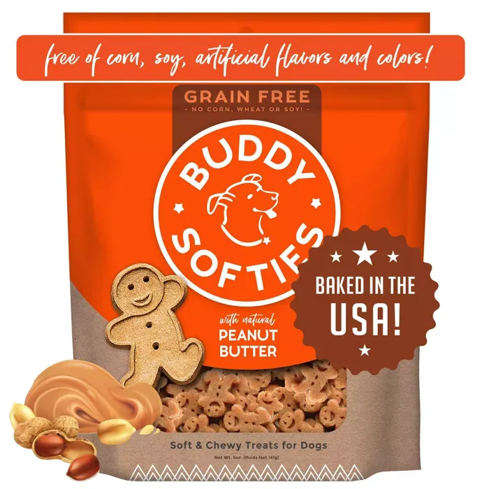Buddy Biscuits Grain Free Peanut Butter 5-oz