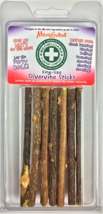 Meowijuana Silvervine Stk 6 Pk/