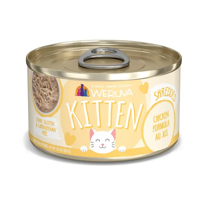 Weruva Kitten Shredded Chicken Au Jus Gravy 3-oz
