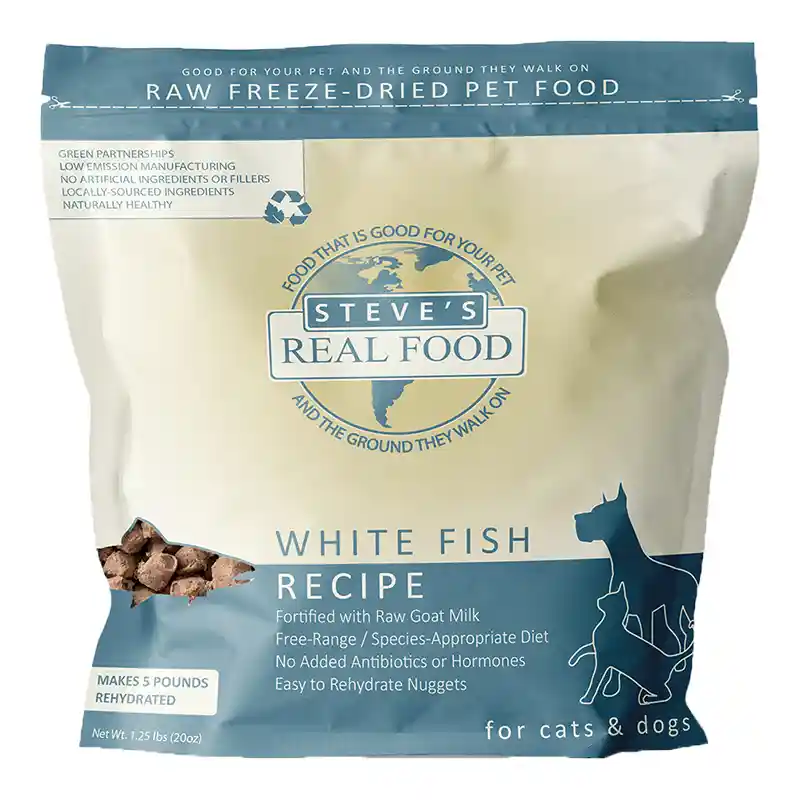 Steve's Real Food Freeze Dried Whitefish 1.25 Lbs