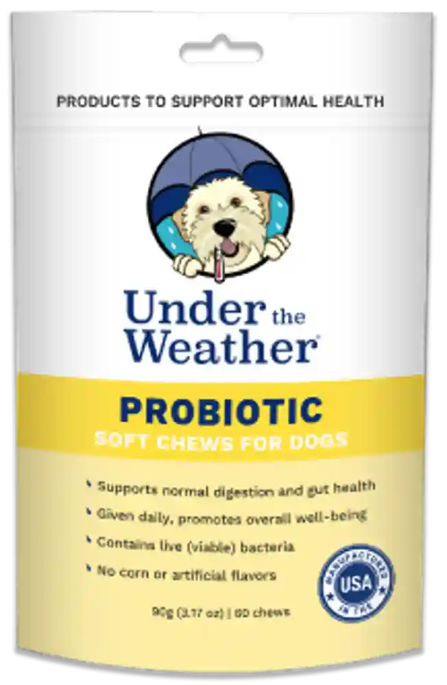 Under the Weather Supplement Dog Probiotic 60 Coun