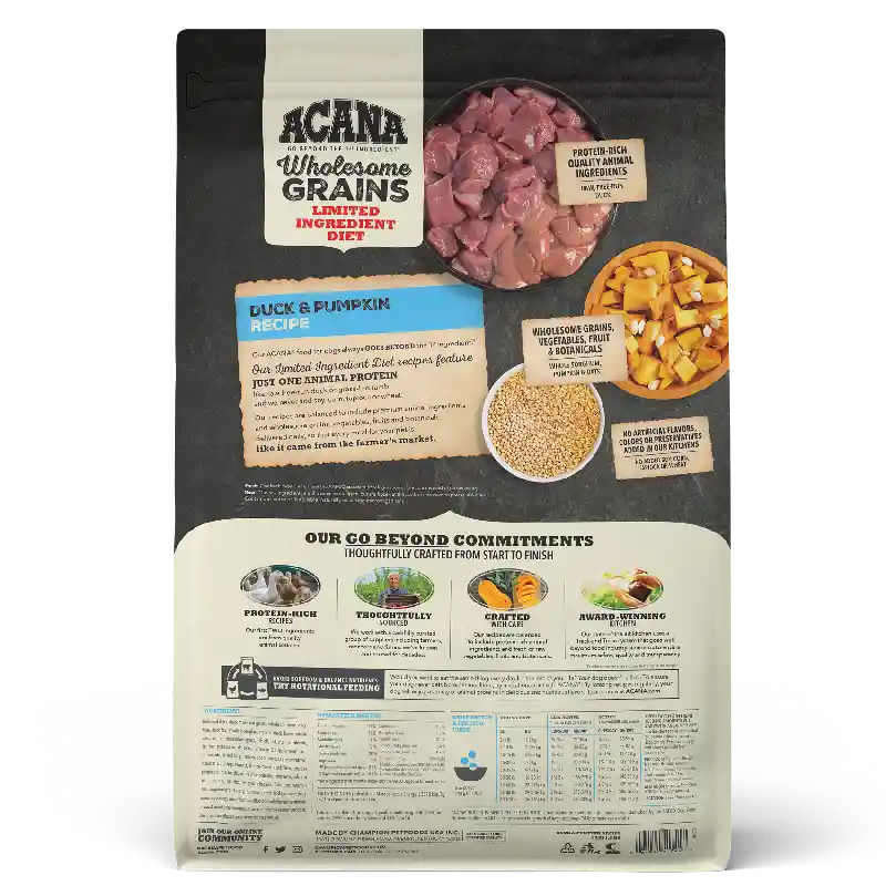 Acana Wholesome Grains Duck/pumpkin 22.5-lb