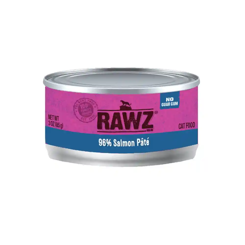 Rawz Cat Gf 96% Salmon Pate Can 3-oz