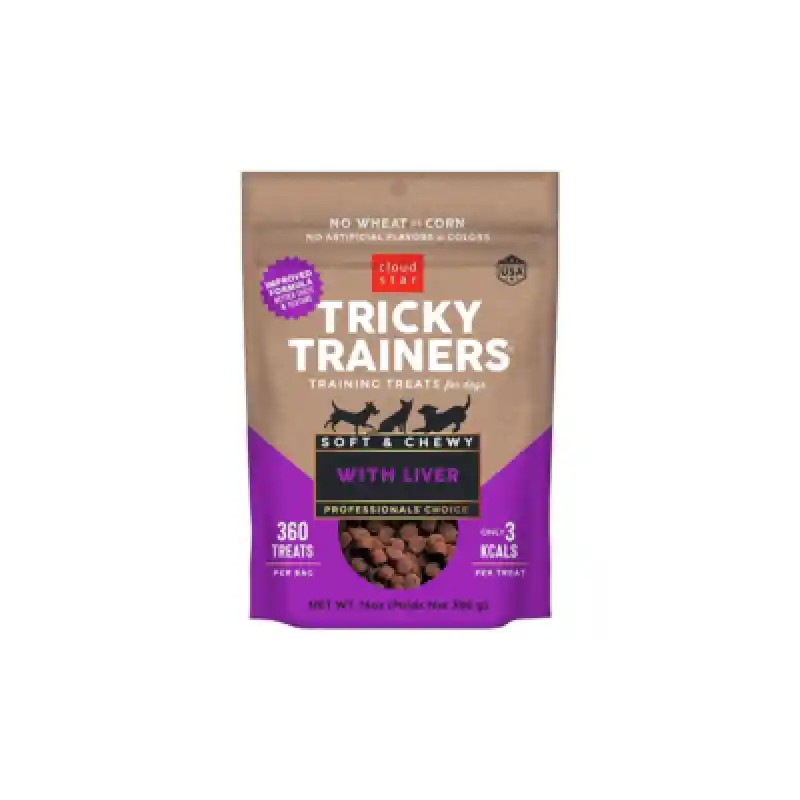 Chewy Tricky Trainers Liver Dog Treats 14-oz