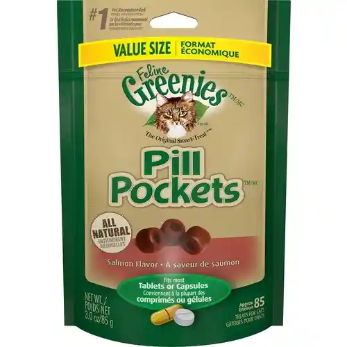 Pill Pockets Cats Soft Cat Treats Slmn - 3-oz Pouc