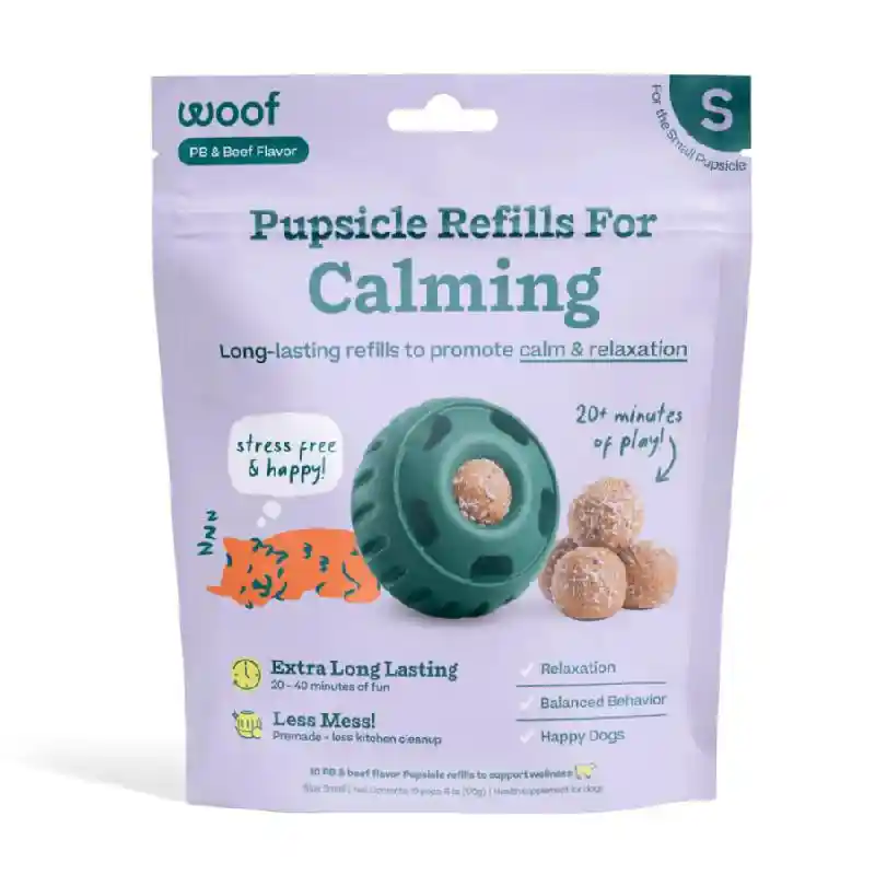 Woof Calming Pupsicle Pops Beef Grain-free Lickable Dog Treats 6-oz