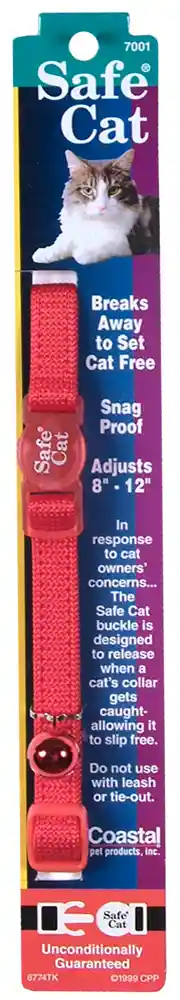 Adjustable Snag - Proof Breakaway Collar - Red 3/8
