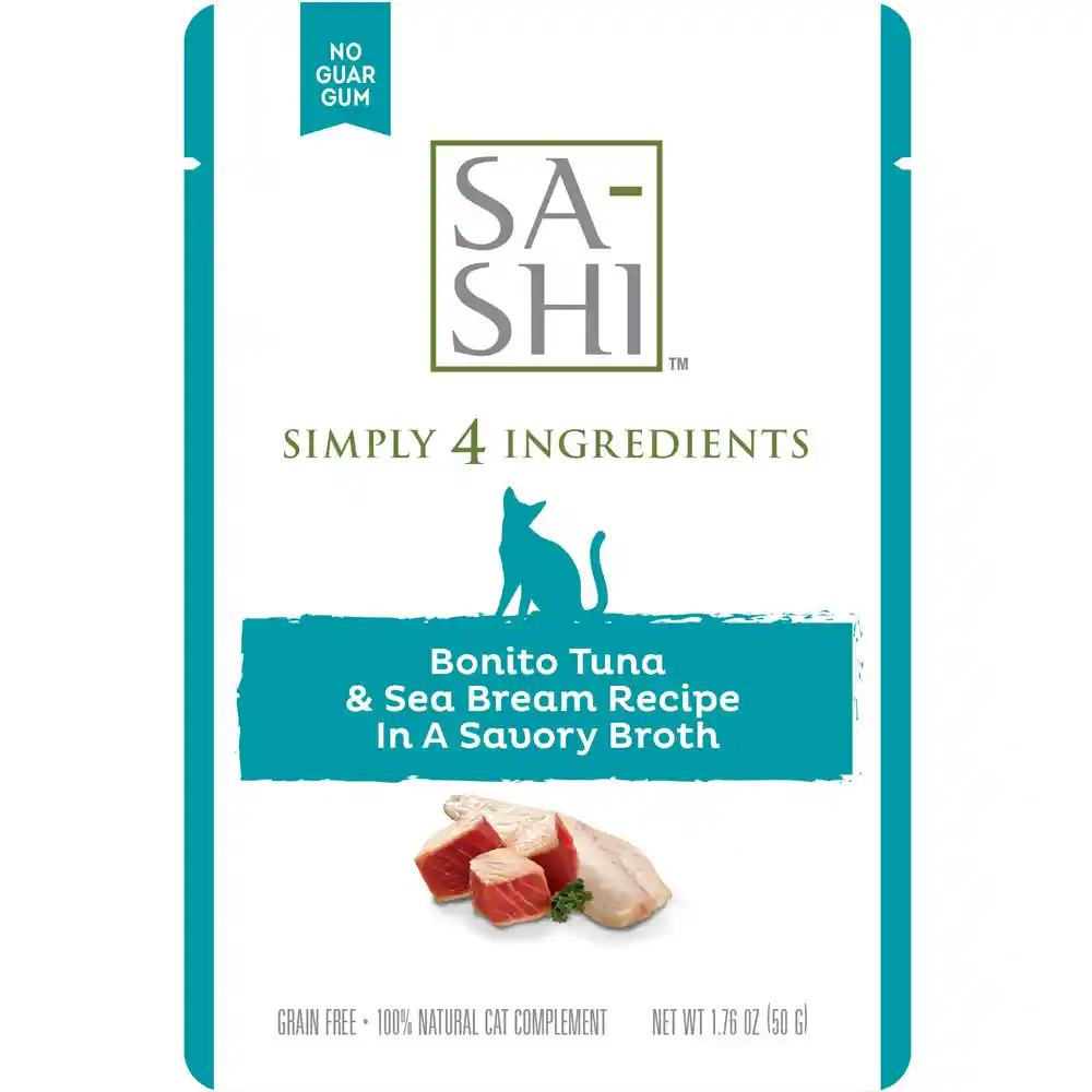 Rawz Cat Sa Shi Gf Tuna Bream Shreds Pouch 1.76 Oz