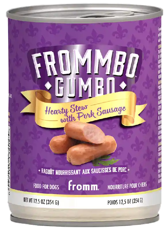 Fromm Dog Can Frommbo Gumbo Stew Pork Sausage 12.5