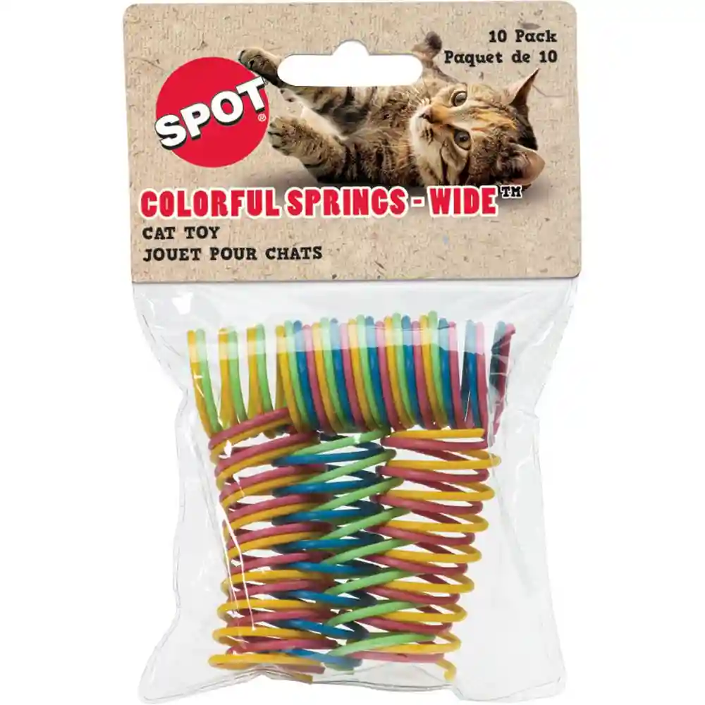 Spot Cat Colorful Springs Wide Toy 10 Pack