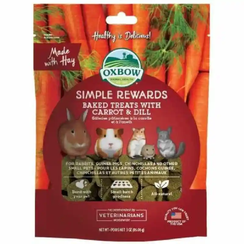 Oxbow Simple Rewards Baked Carrot/dill Treat 2oz