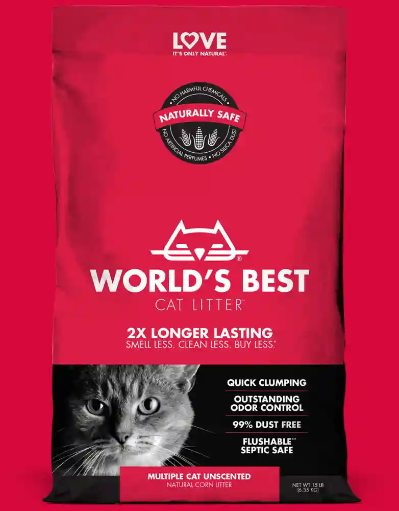 World's Best Multi Cat Litter Clumping 15 Lb