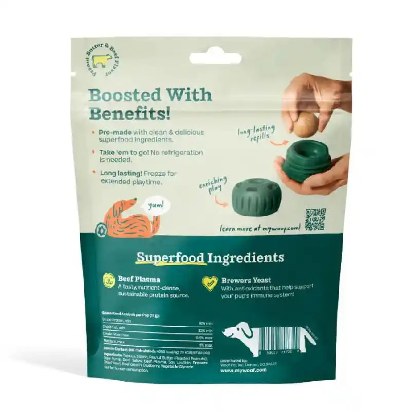 Woof Pops Beef & Peanut Butter Large 8-oz