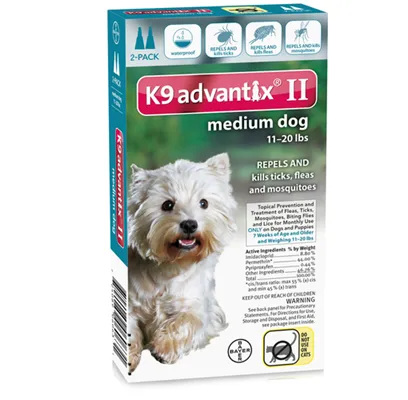 K9 Advantix Ii Medium Dog 11-20 Lbs 2 Pk