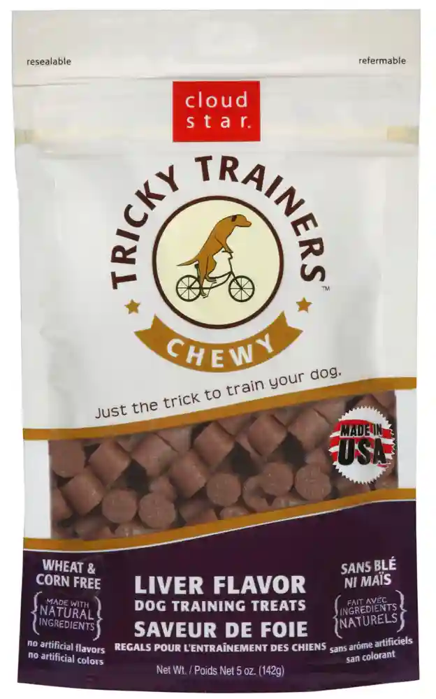 Chewy Tricky Trainers Liver Dog Treats 5-oz