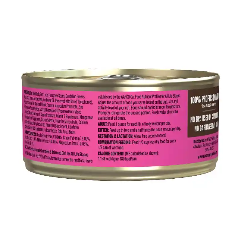 Rawz 96% Cc 3oz/18 Beef Beef Lvr Pate
