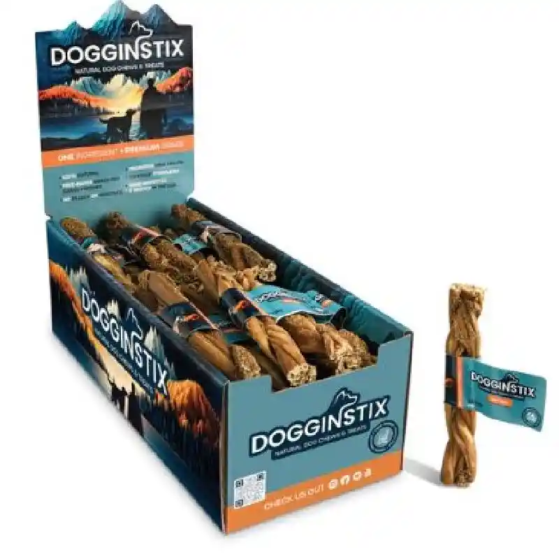Dogginstix Braided Beef Tripe Stick 6"