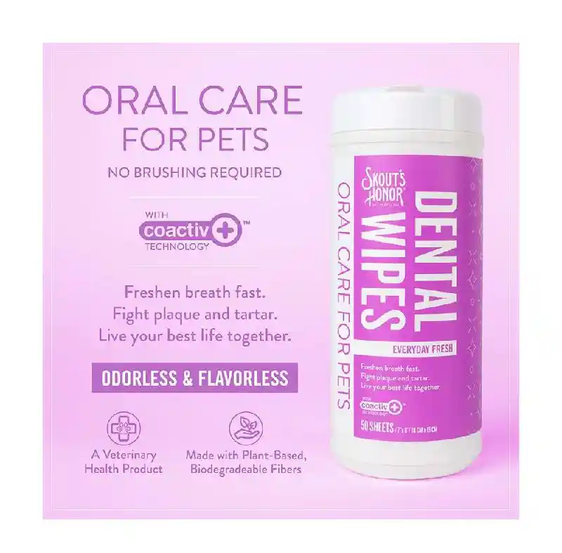 Sh Pet Dental Wipes 50ct