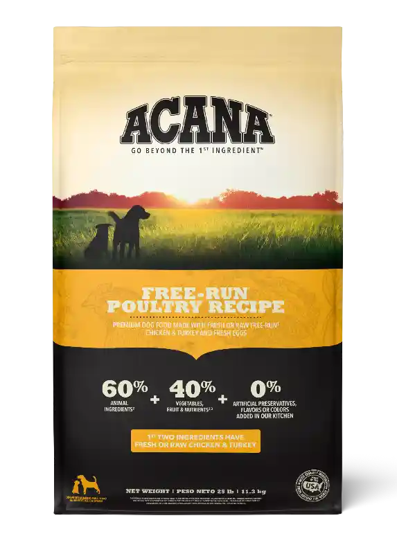 Acana Dog Heritage Free-run Poultry Formula 25 Lb